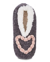 Women's Cozy Heart Chenille Sherpa-Lined Slippers : Color: Gray