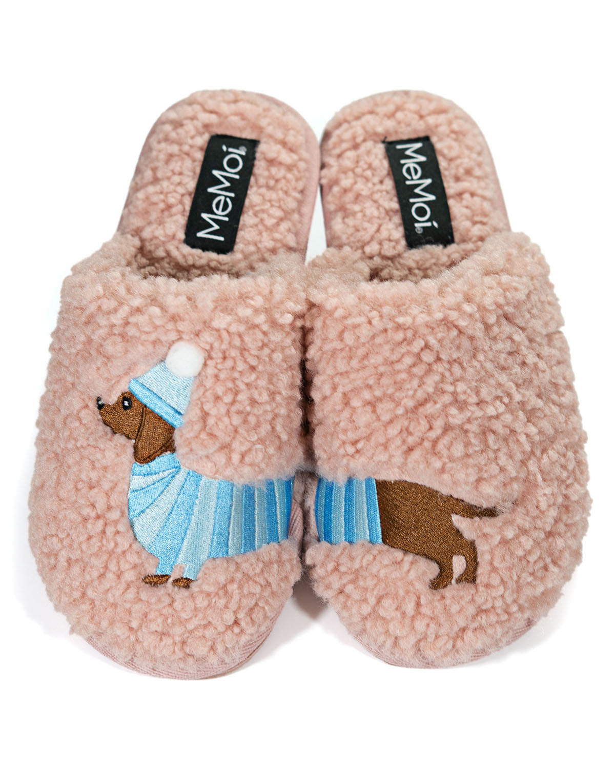 Womens Doggone Silly Hard Bottom Plush Slippers : Color: Blush Pink