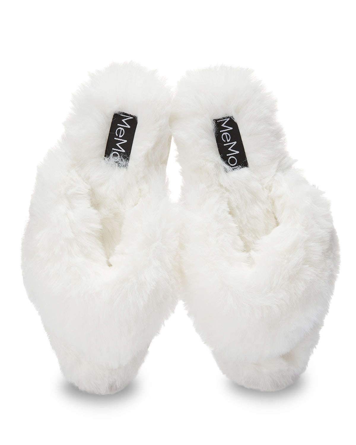 Women's Fuzzy Plush Thong Slippers : Color: Gray