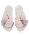 The Rita Plush Open-Toe Slippers : Color: Ivory