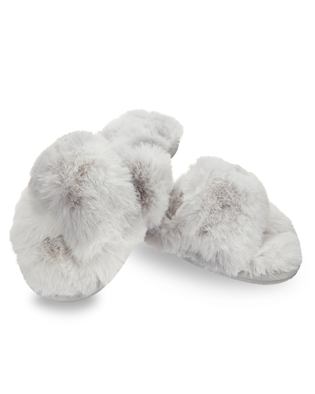 Women's Josephine Plush Slippers : Color: Gray