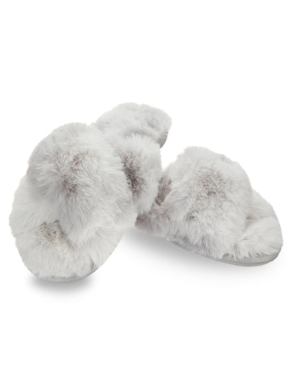 Women's Josephine Plush Slippers : Color: Gray