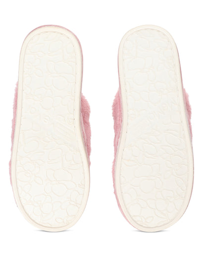 Women's Teacup Kitty Plush Slippers : Color: Mauve