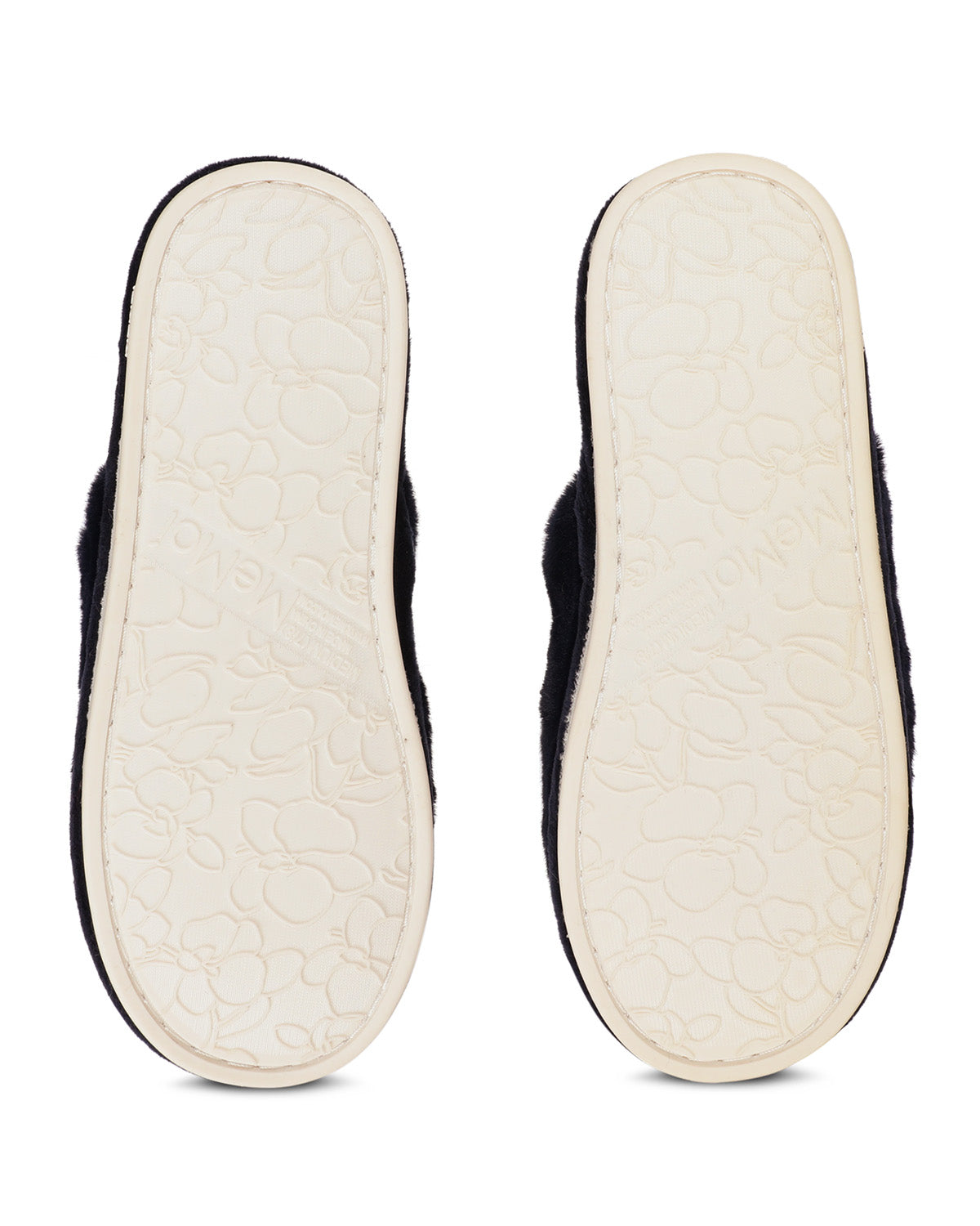 Women's Happy Weed Plush Slippers : Color: Black