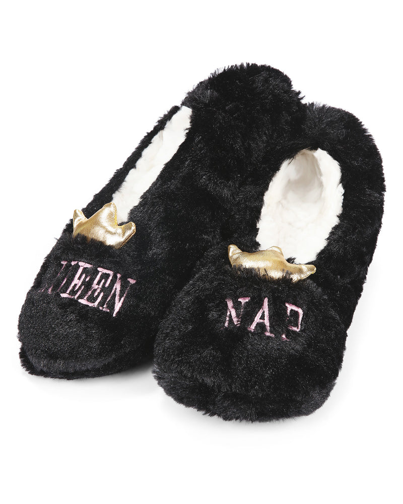 Indvending frynser suppe Women's Nap Queen Sherpa Lined Slippers