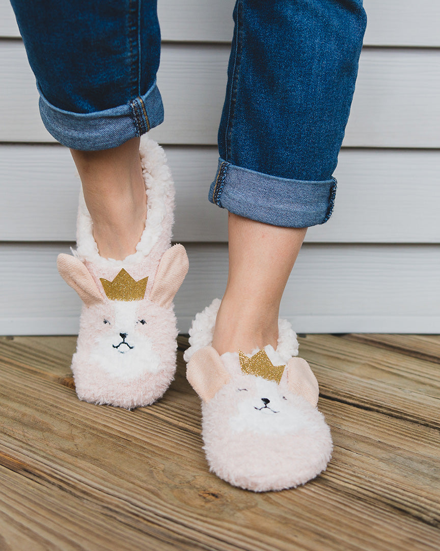 Corgi Critter Plush-Lined Slippers : Color: Tan