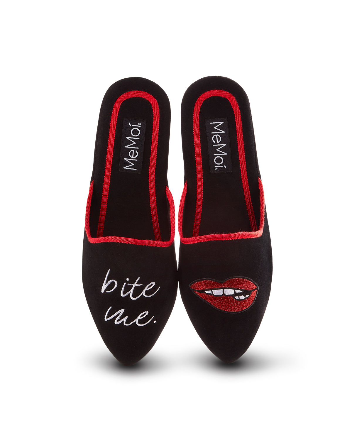 Women's Bite Me Closed Toe Slippers : Color: Black
