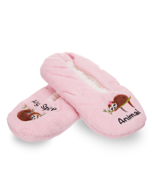 Women's My Spirit Animal Sherpa Lined Slippers : Color: Blush