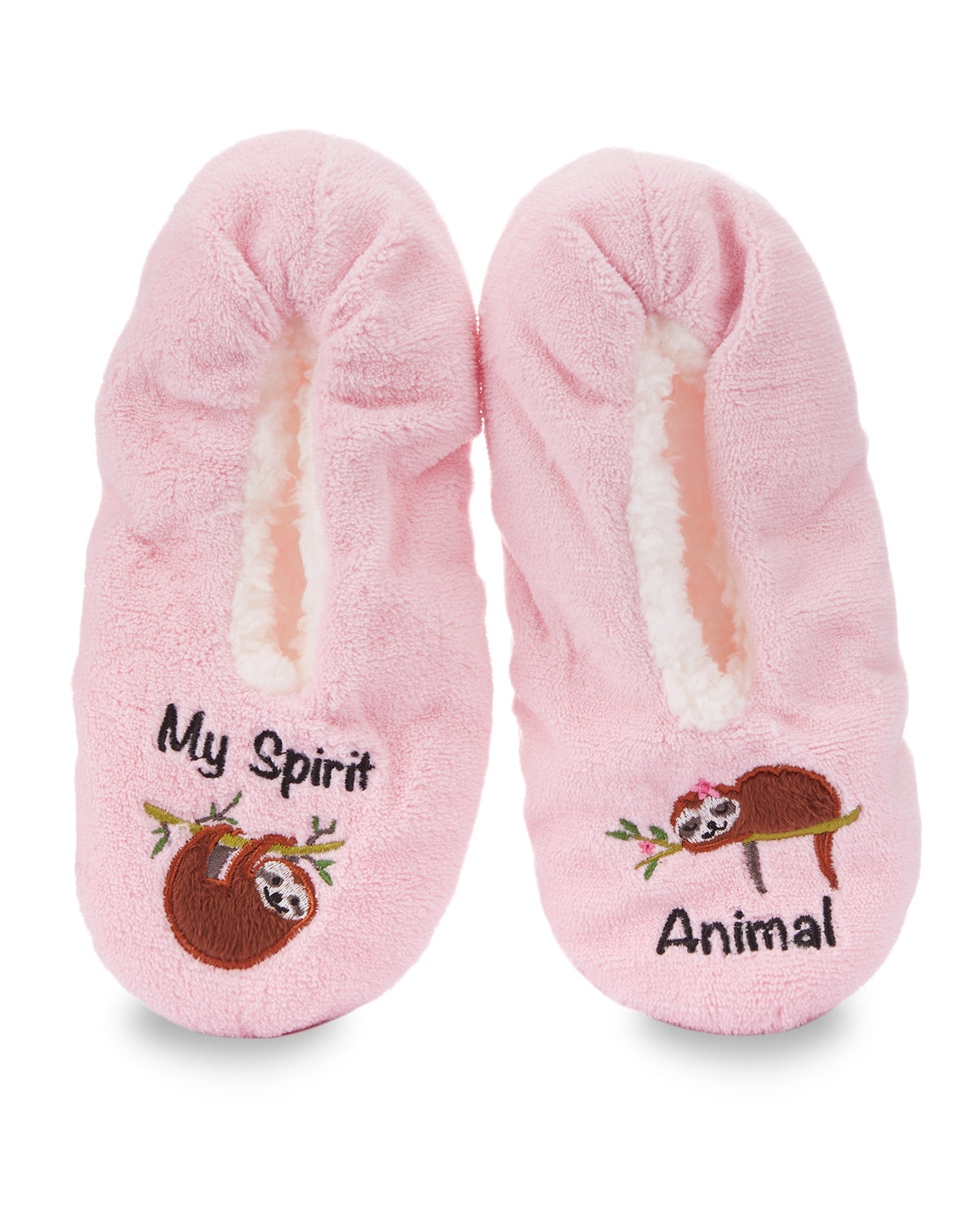 Women's My Spirit Animal Sherpa Lined Slippers : Color: Blush