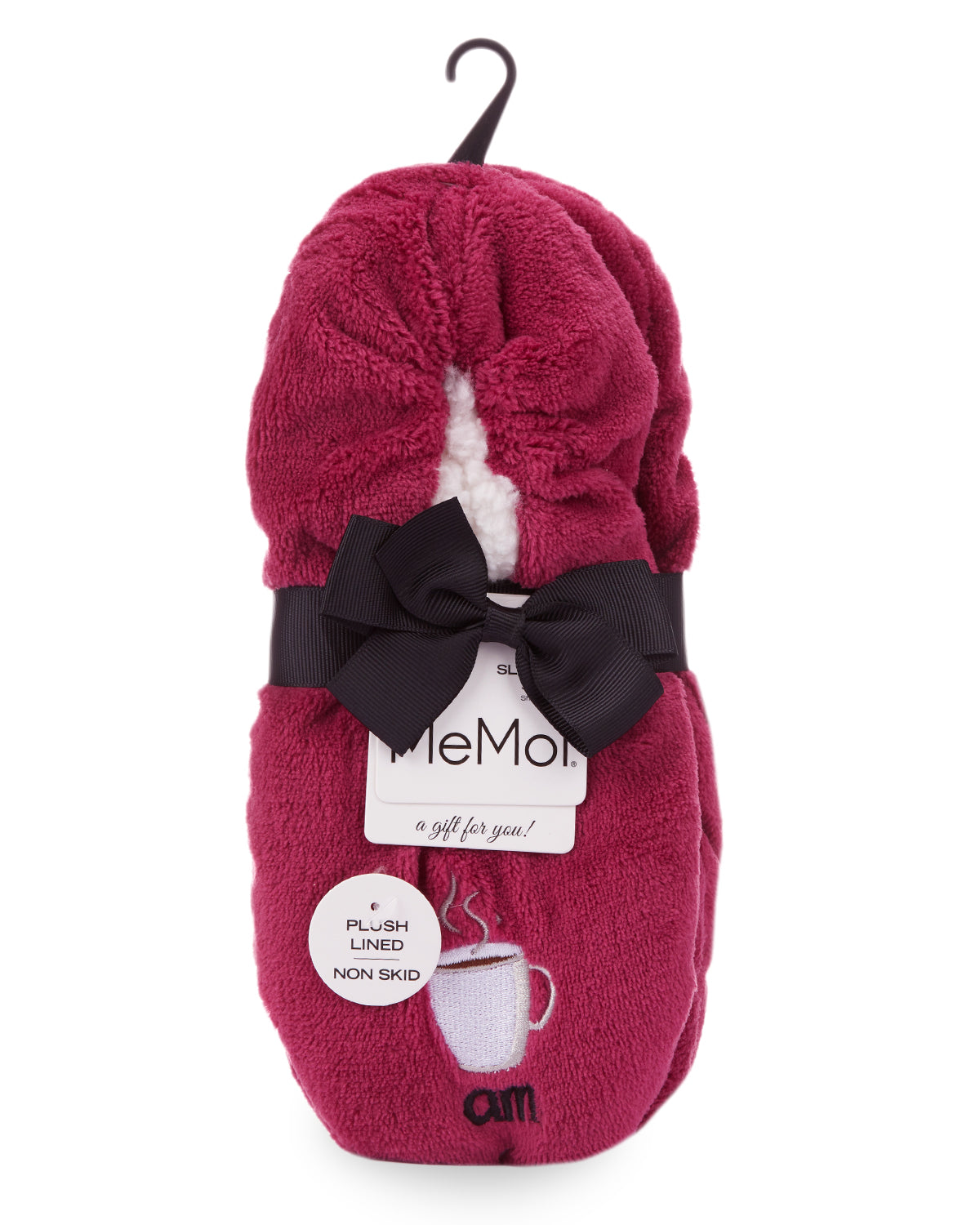 Women's Morning Brew/Night Cap Sherpa Lined Slippers : Color: Mulberry