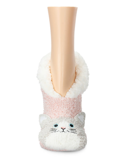 Women's Kitty Embellished Plush Lined Slippers : Color: Blush
