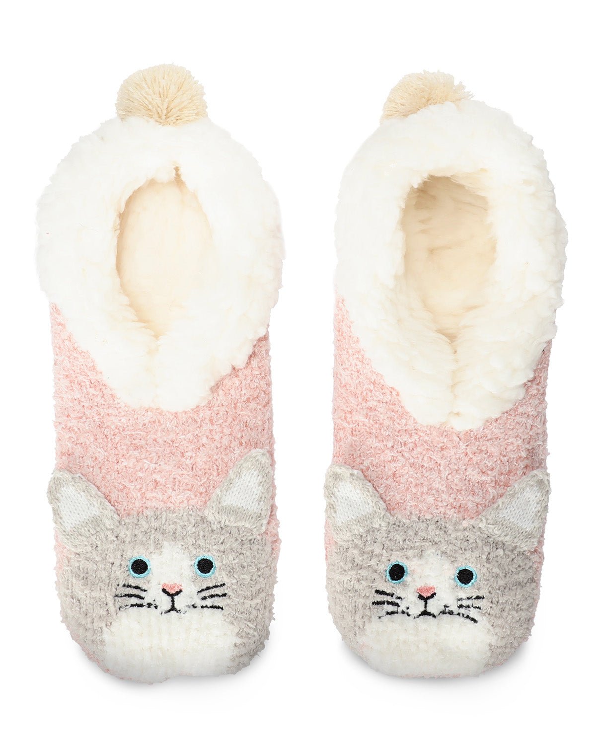 Women's Kitty Embellished Plush Lined Slippers : Color: Blush