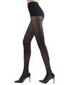Women's 2 Pair Pack Natori Soft Suede Opaque Tights : Color: Black