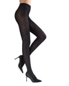 Women's Geo Diamond Nylon Fashion Tights : Color: Black
