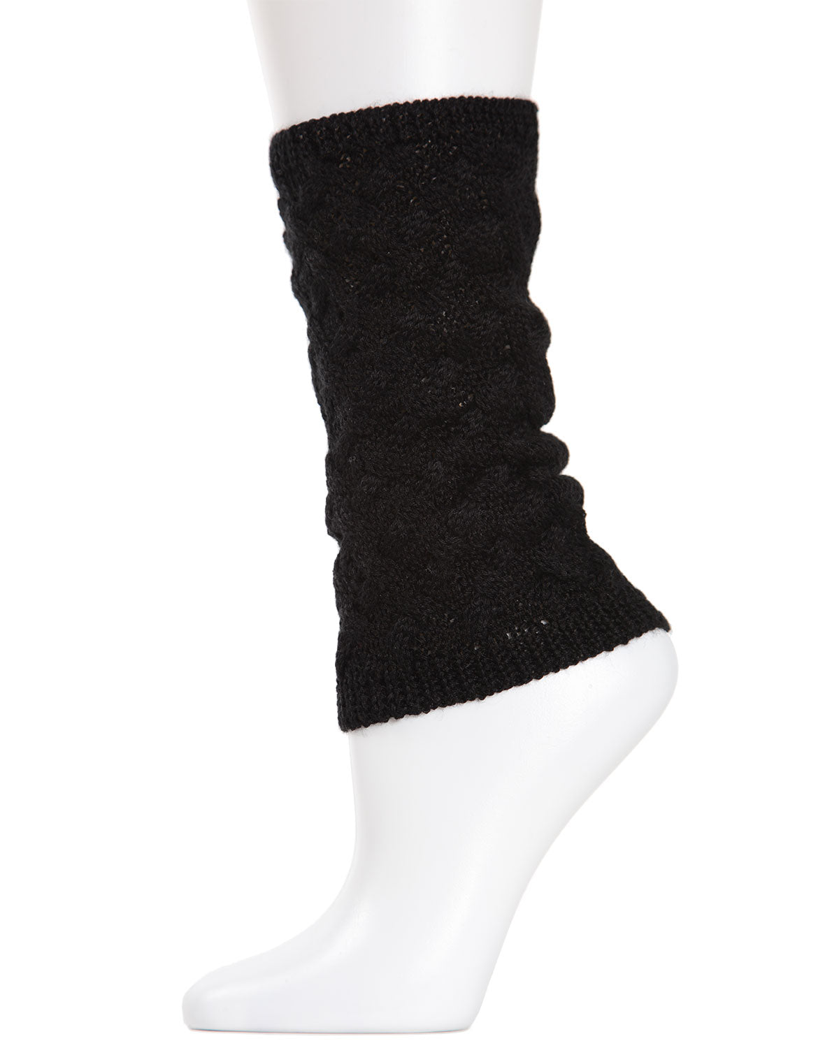 Natori Entwined Lattice Wool-Blend Boot Toppers : Color: Black