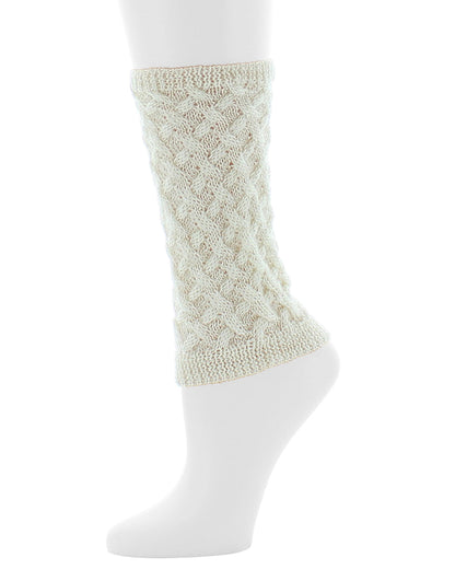 Natori Entwined Lattice Wool-Blend Boot Toppers : Color: Black