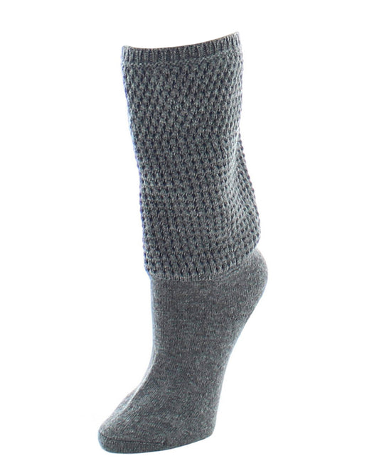 Natori Women's Wool-Blend Boot Topper Socks : Color: Medium Gray Heather