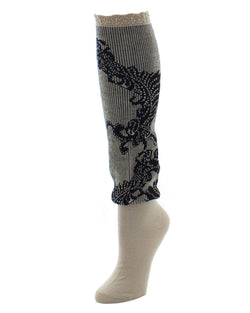 Natori Natori Women's Feather Lace Wool-blend Knee Socks