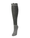 Natori Voile Wool Blend Knee High Bootie Toppers : Color: Dark Gray Heather