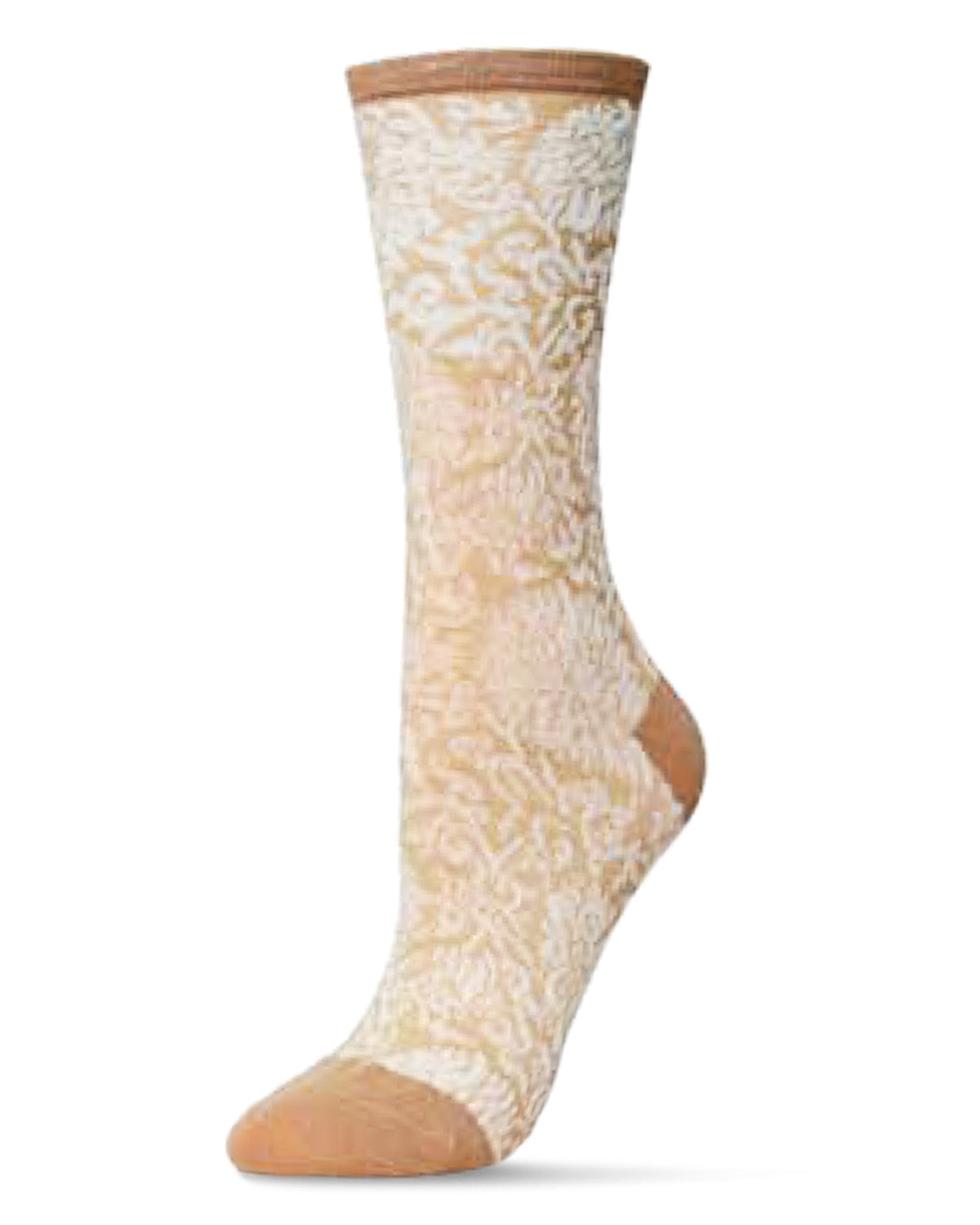 Fields of Chi Cotton Blend Crew Socks : Color: Oatmeal