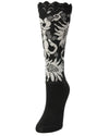 Natori Scalloped Feathers Wool-blend Bootie Toppers : Color: Black
