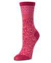 Natori Dainty Mix Cotton Blend Crew Socks : Color: Rhubarb