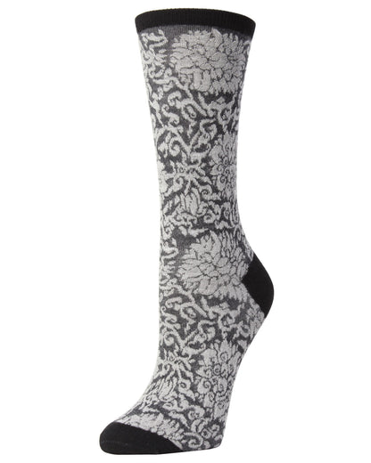 Fields of Chi Cotton Blend Crew Socks : Color: Black