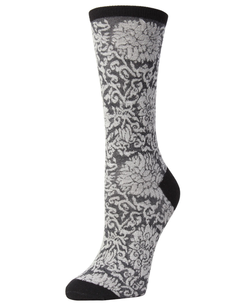 Natori Fields of Chi Cotton Blend Crew Socks