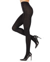 Natori Cashmere Blend Rib Knit Sweater Tights : Color: Black