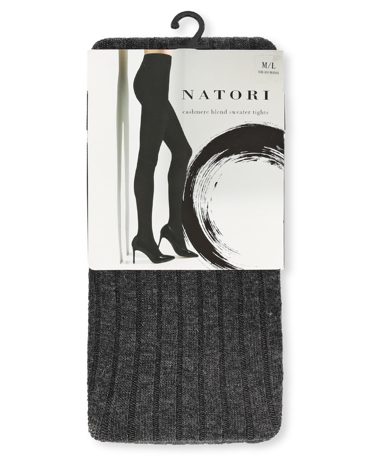 Natori Cashmere Blend Rib Knit Sweater Tights : Color: Dark Gray