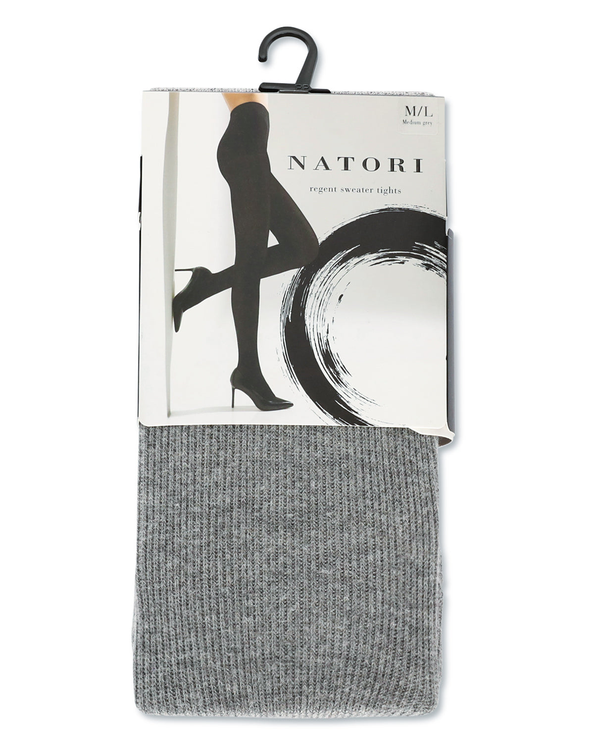 Natori Regent Rib Knit Sweater Tights : Color: Medium Gray Heather