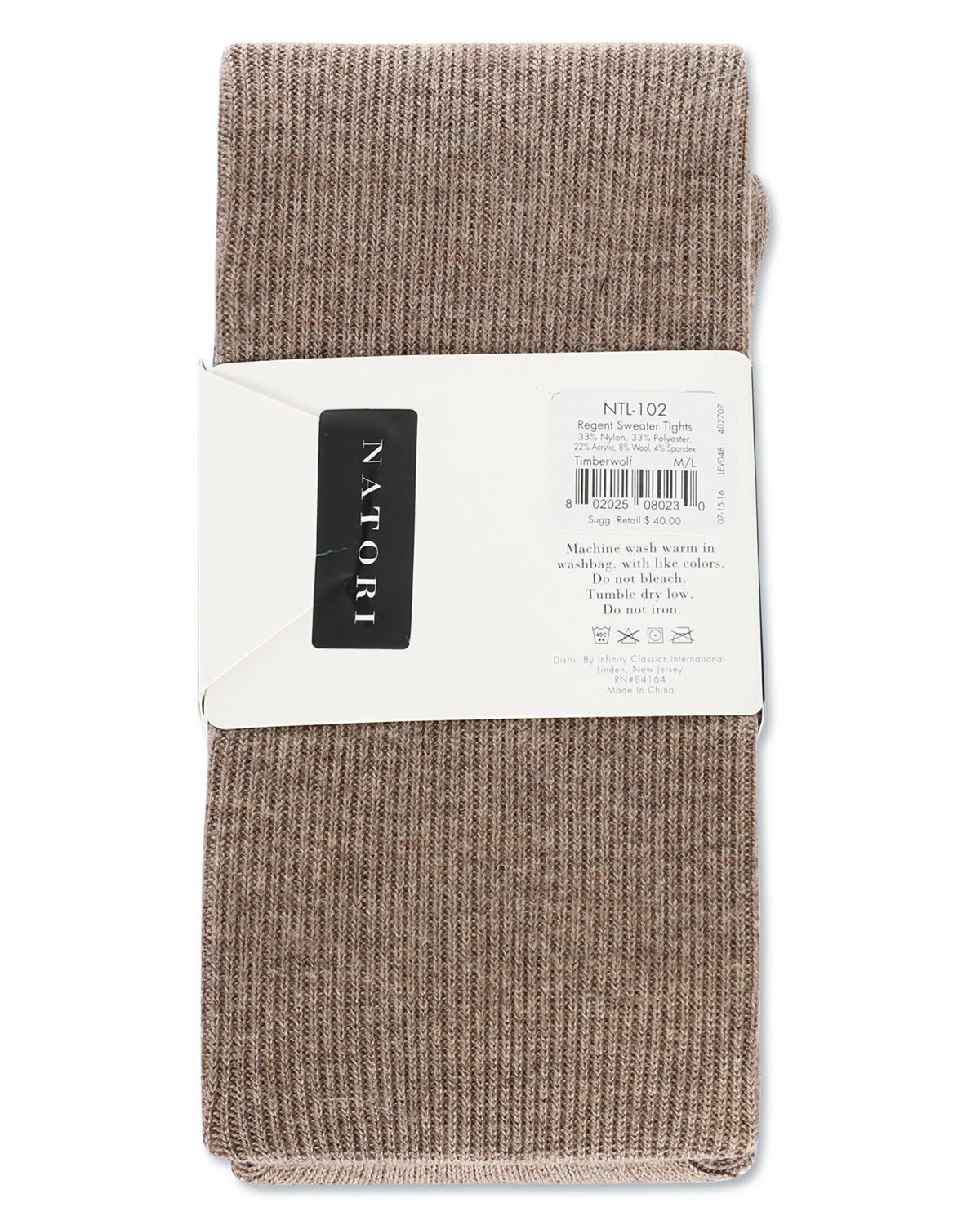 Women's 2 Pair Pack Natori Regent Rib Knit Sweater Tights : Color: Medium Gray Heather
