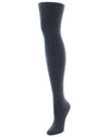 Cashmere Blend Flat Knit Sweater Tights : Color: Dark Gray Heather