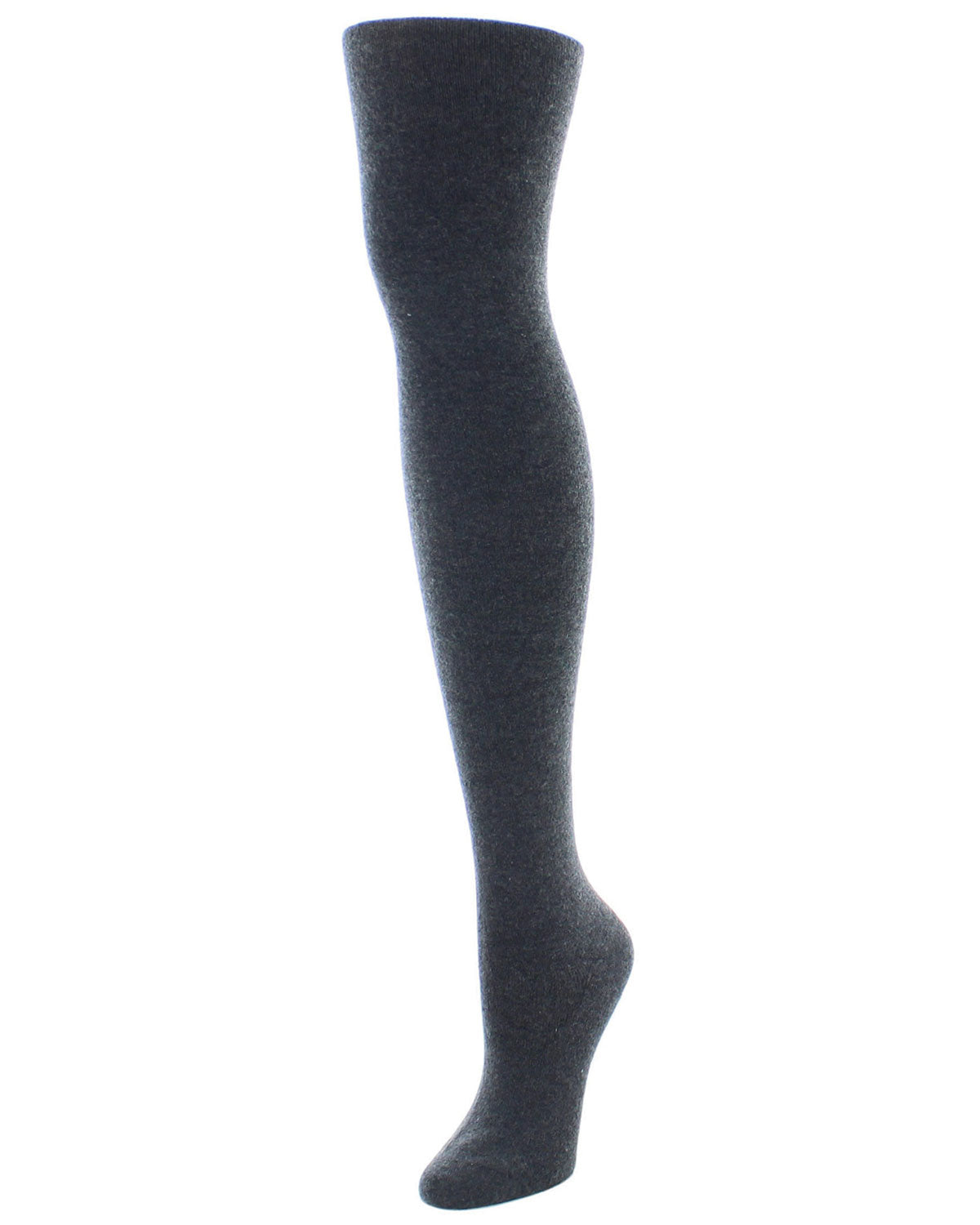 Cashmere Blend Flat Knit Sweater Tights : Color: Dark Gray Heather