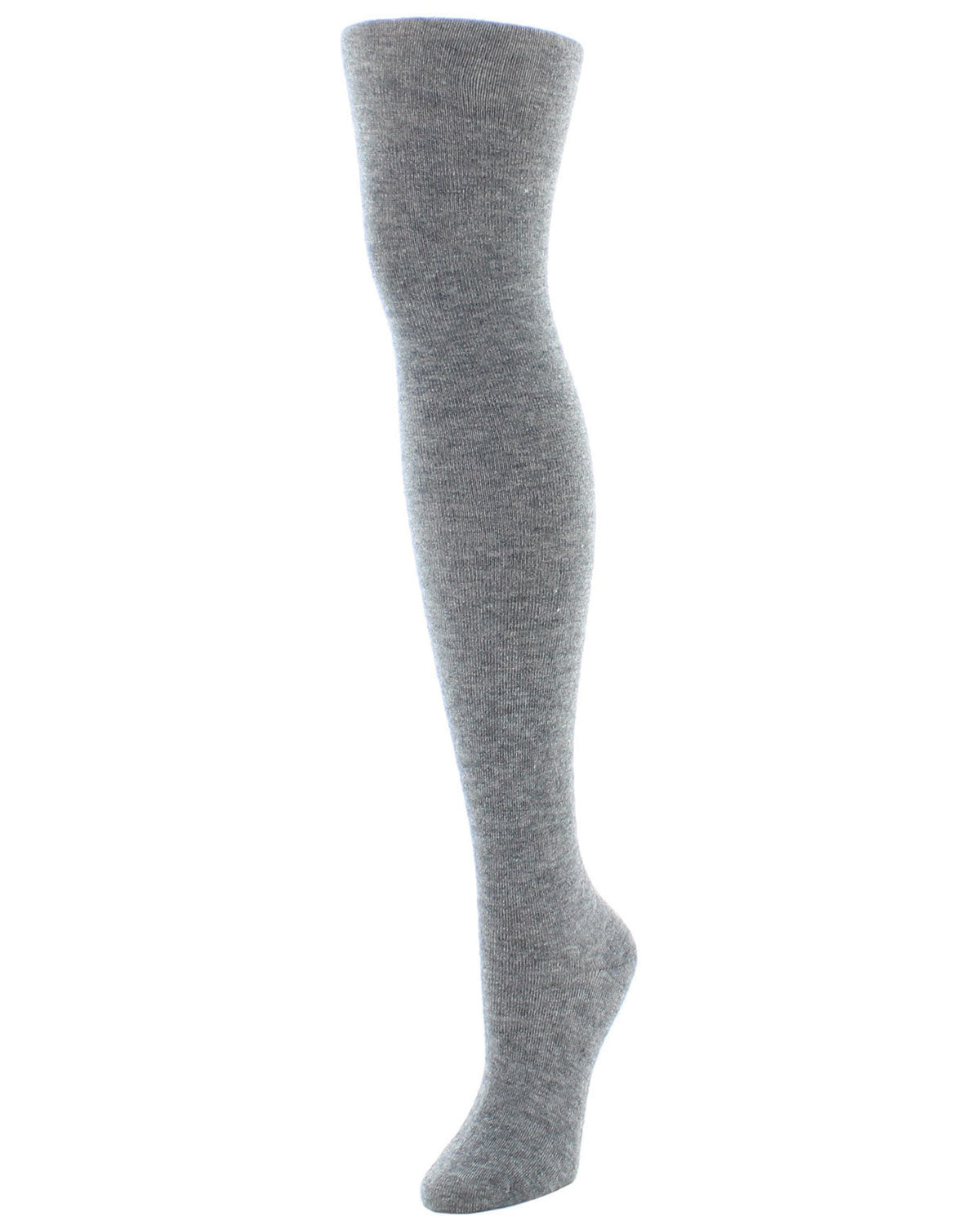 Cashmere Blend Flat Knit Sweater Tights : Color: Medium Gray Heather