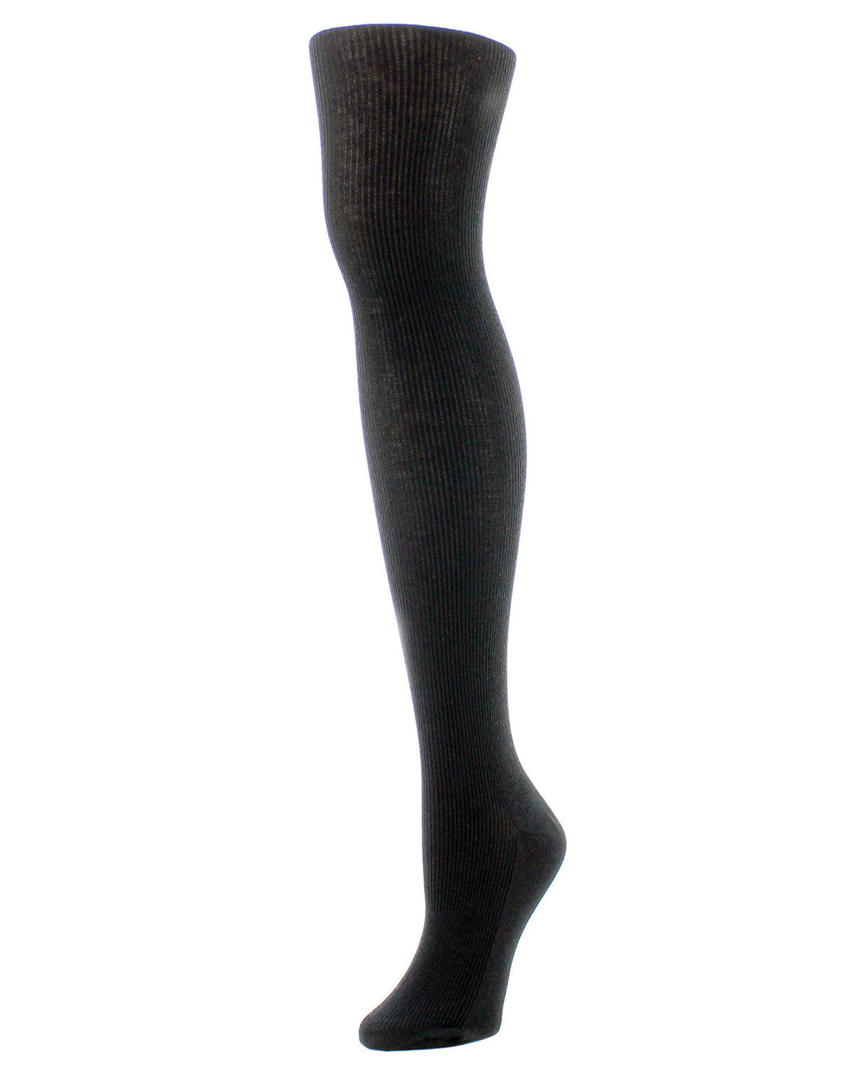 Women's 2 Pair Pack Natori Regent Rib Knit Sweater Tights : Color: Medium Gray Heather