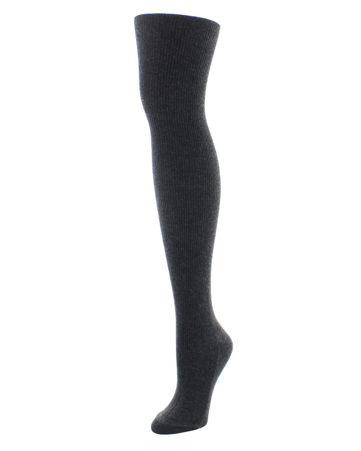 Women's 2 Pair Pack Natori Regent Rib Knit Sweater Tights : Color: Charcoal