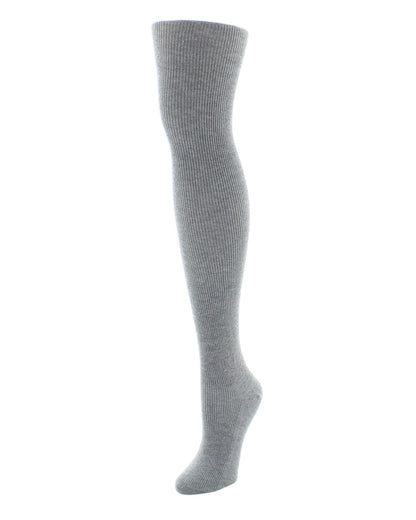 Women's 2 Pair Pack Natori Regent Rib Knit Sweater Tights : Color: Medium Gray Heather