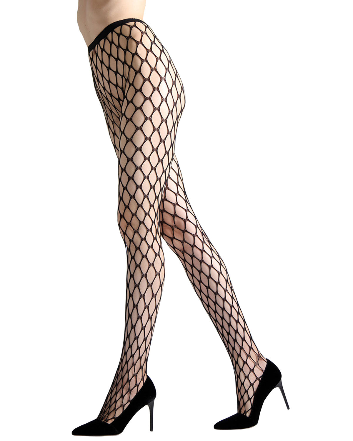 Maxi Net Fashion Fishnet Tights : Color: Black