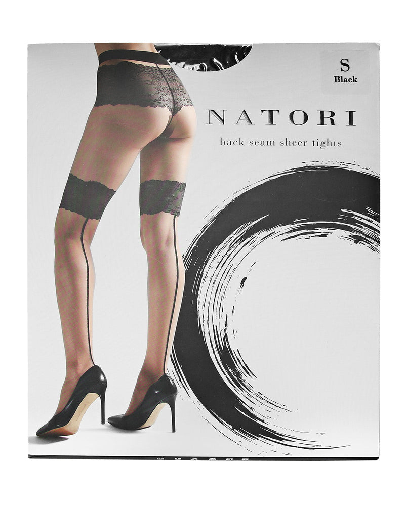 2 Pack Luxe Lace Back Seam Sheer Tights
