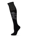 Natori Textured Cuff Dragon Over The Knee Socks : Color: Black