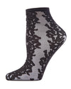 Natori Animal Women's Sheer Shortie Socks : Color: Black