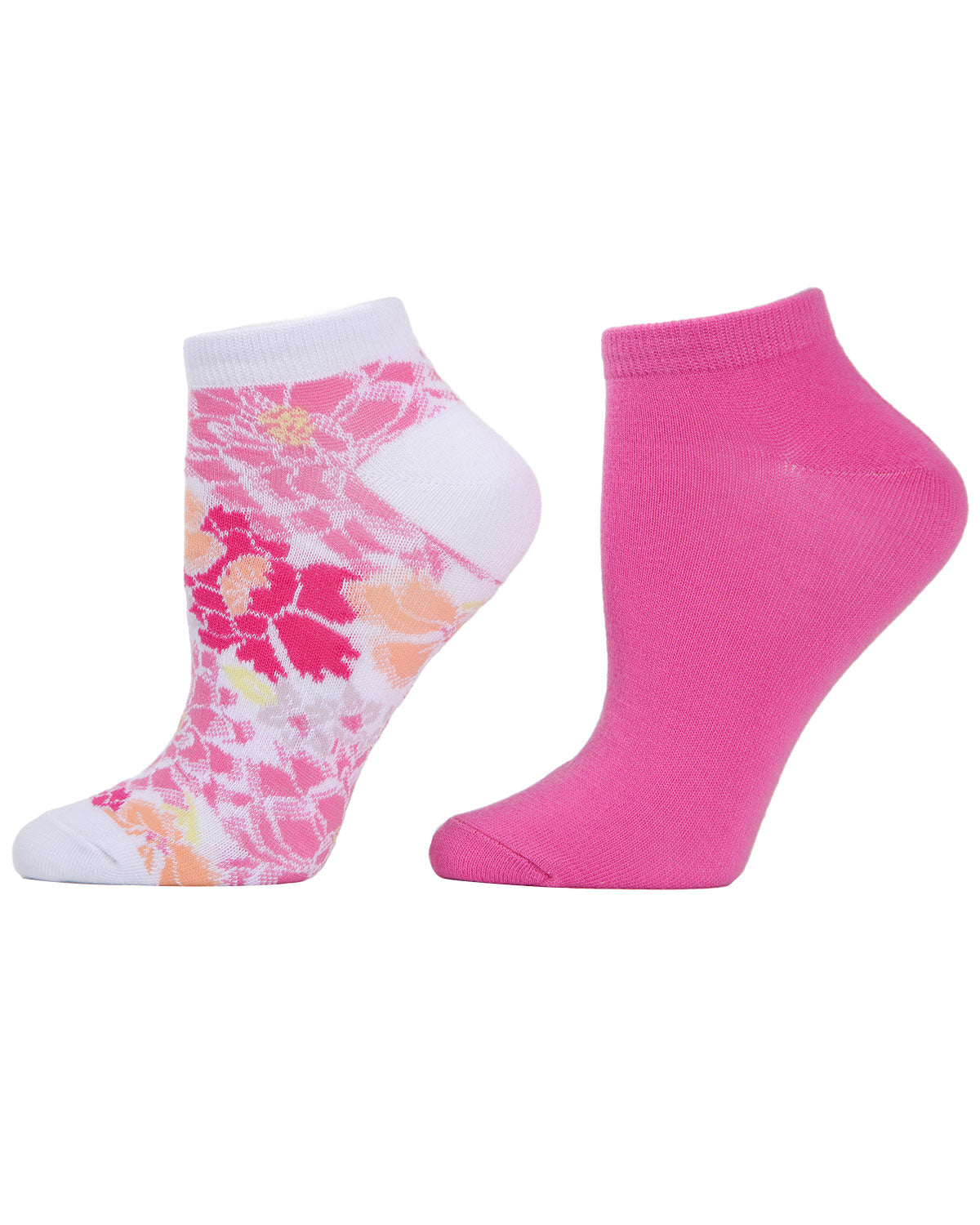 Natori Grand Florals Shorties Socks 2-Pack : Color: Pink