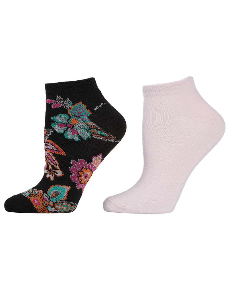 Natori Fancy Florals Shorties Socks 2-Pack