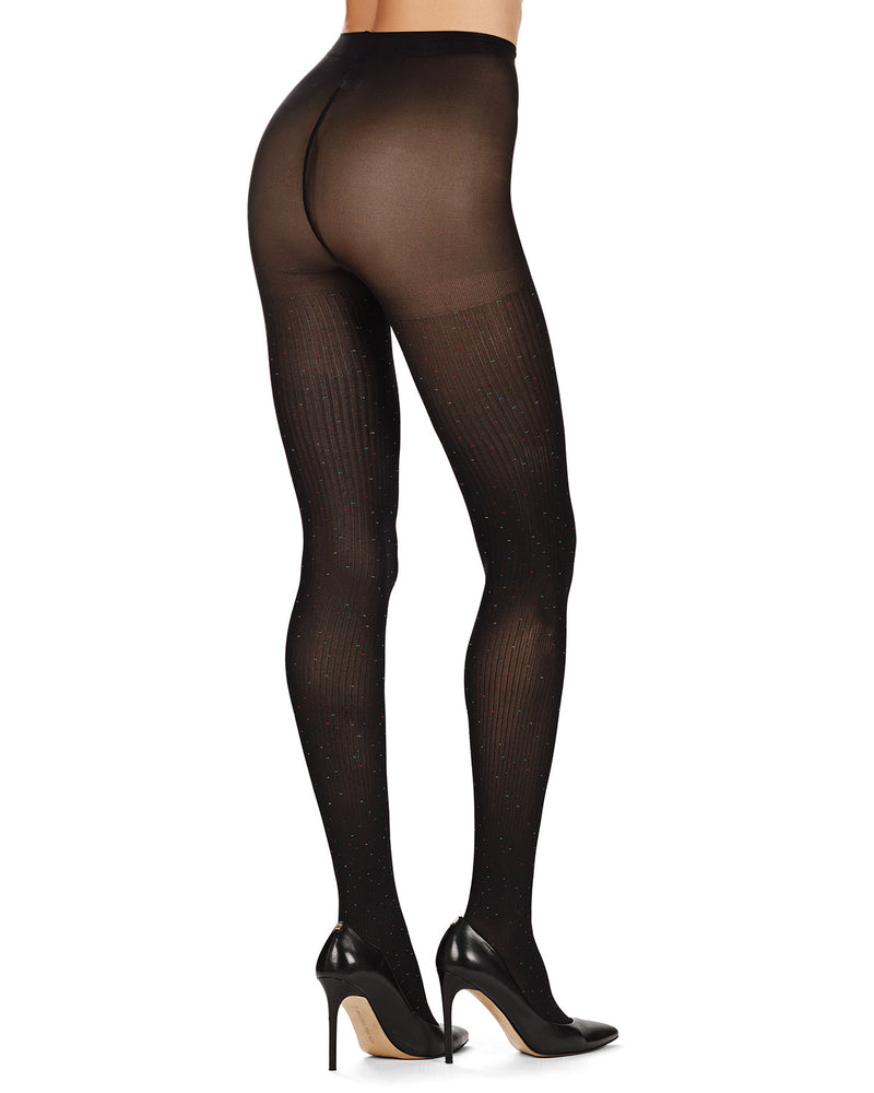 Speckled/Solid 2 Pair Pack Control Top Tights