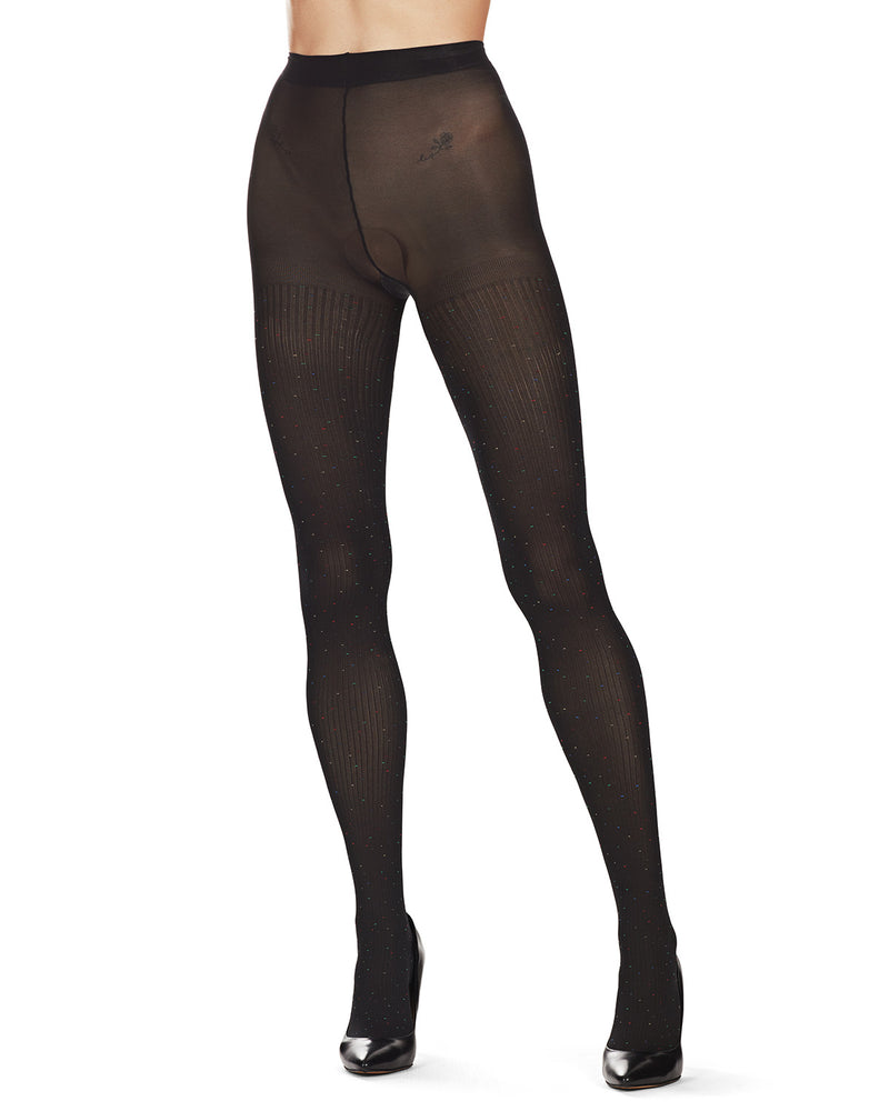 Speckled/Solid 2 Pair Pack Control Top Tights