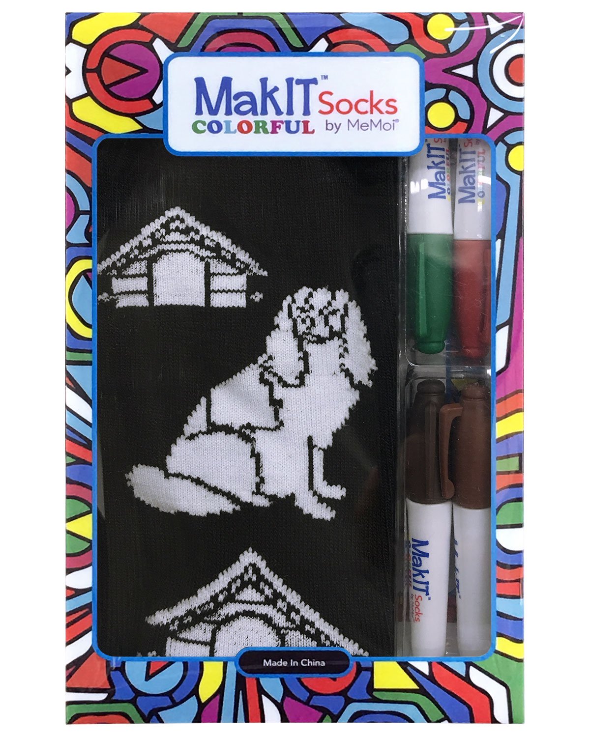 MakIT Color Your Own Floral Crew Sock Marker Kit : Color: Flowers