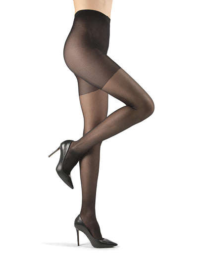 Fit & Shape Relax 20 Denier Satin Matte Pantyhose : Color: Nero