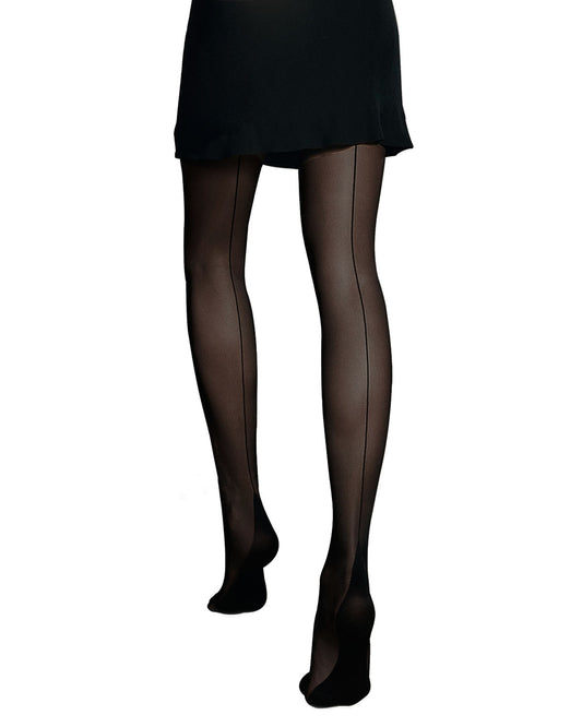 Levante Riga Women's Backseam Sheer Tights : Color: Nero