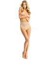 Lace Trim High Leg Shaper Brief : Color: Nude